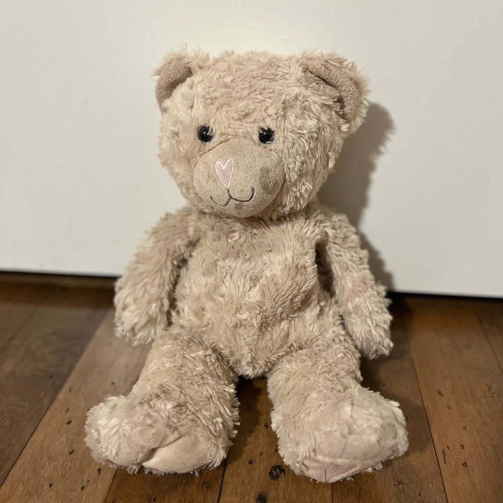 Curly Brown Tan Plush Teddy (Build a Bear)